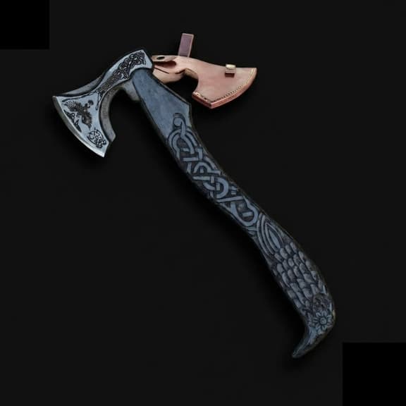 Viking Raven Axe — Handmade Medieval